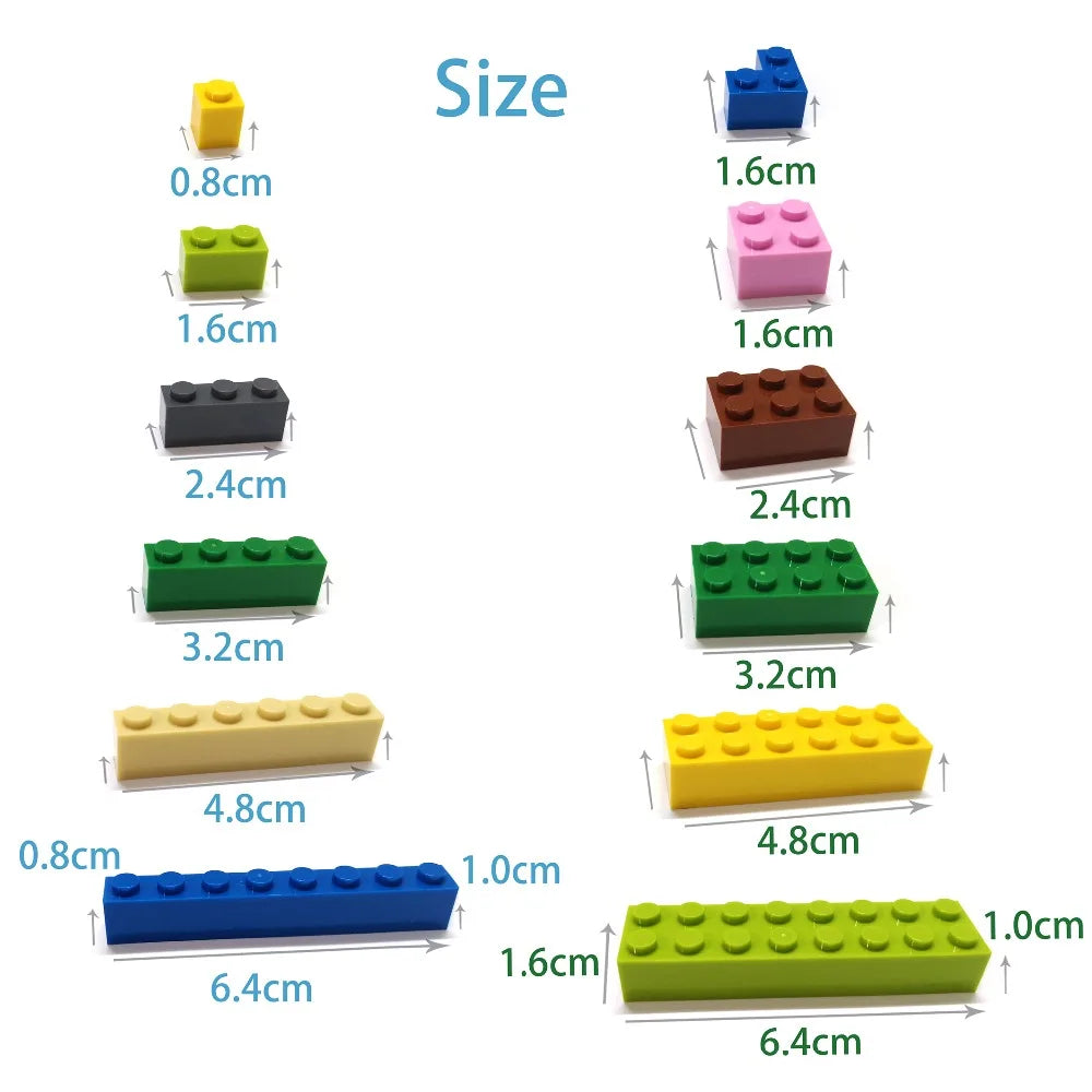 DIY Building Blocks Set in 12 Colors 600pcs Educational Creative Size Compatible with 4037 Toys for Kids