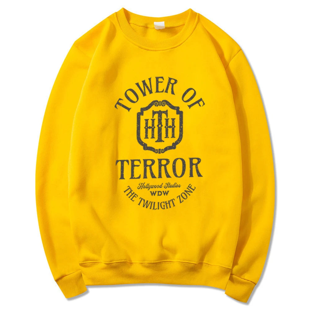 Tower of Terror Retro Sweathirts Tower Hotel Shirt Studios Shirts WDW Tshirt Unisex Vintage Graphic Sweatshirt Hoodies