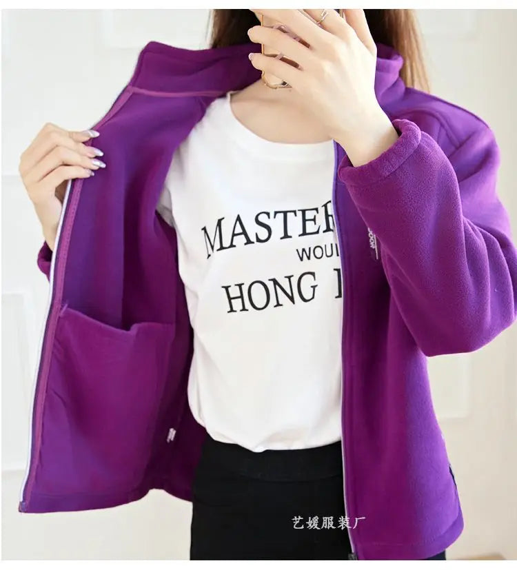 New Spring Autumn Clothes Sky Blue Coat Slim Women Sweatshirt Embroidery Letter Sport Tops Liner Fleece-lined Young Woman Jacket