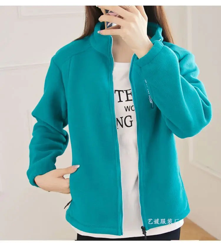 New Spring Autumn Clothes Sky Blue Coat Slim Women Sweatshirt Embroidery Letter Sport Tops Liner Fleece-lined Young Woman Jacket