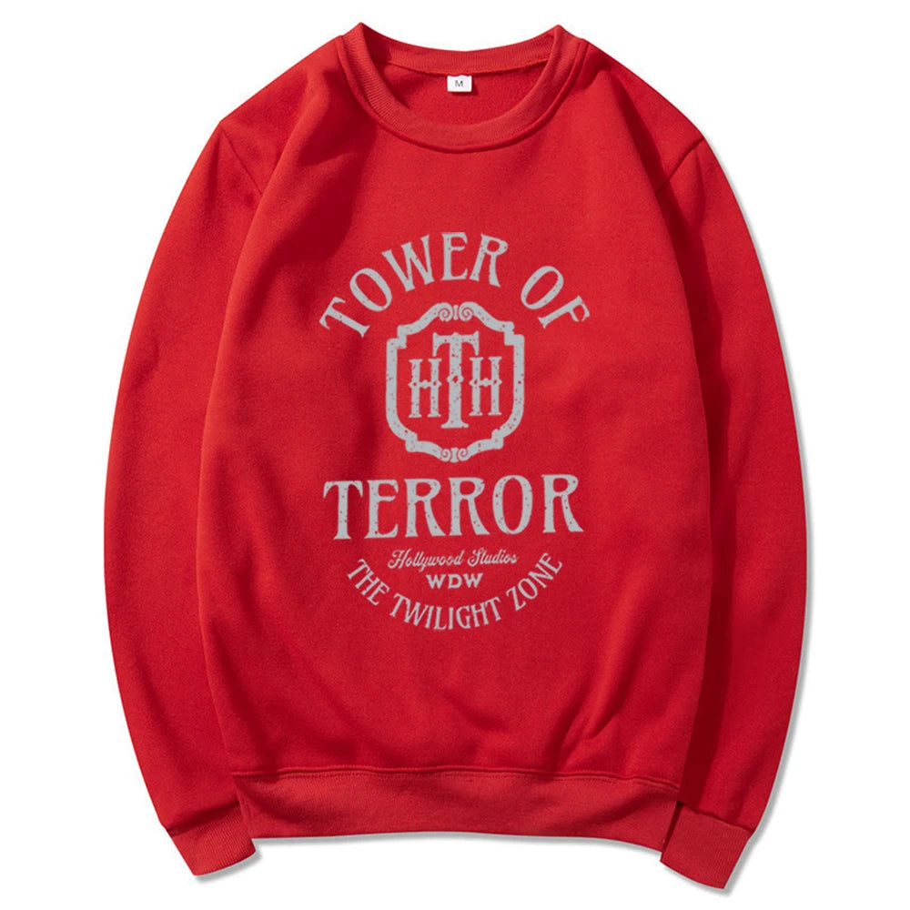 Tower of Terror Retro Sweathirts Tower Hotel Shirt Studios Shirts WDW Tshirt Unisex Vintage Graphic Sweatshirt Hoodies