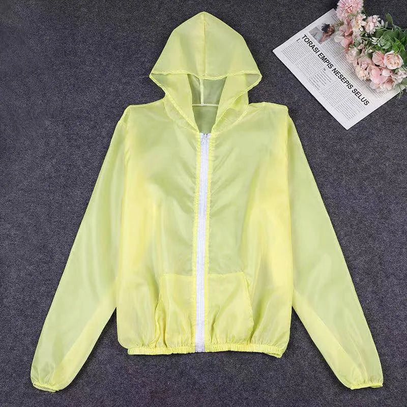 Women Quick-dry Anti Uv Shirt Sweatshirt Sun Protection Tops Hoodie Coat Summer Sunscreen Ultra-thin Breathable Solid Color Coat