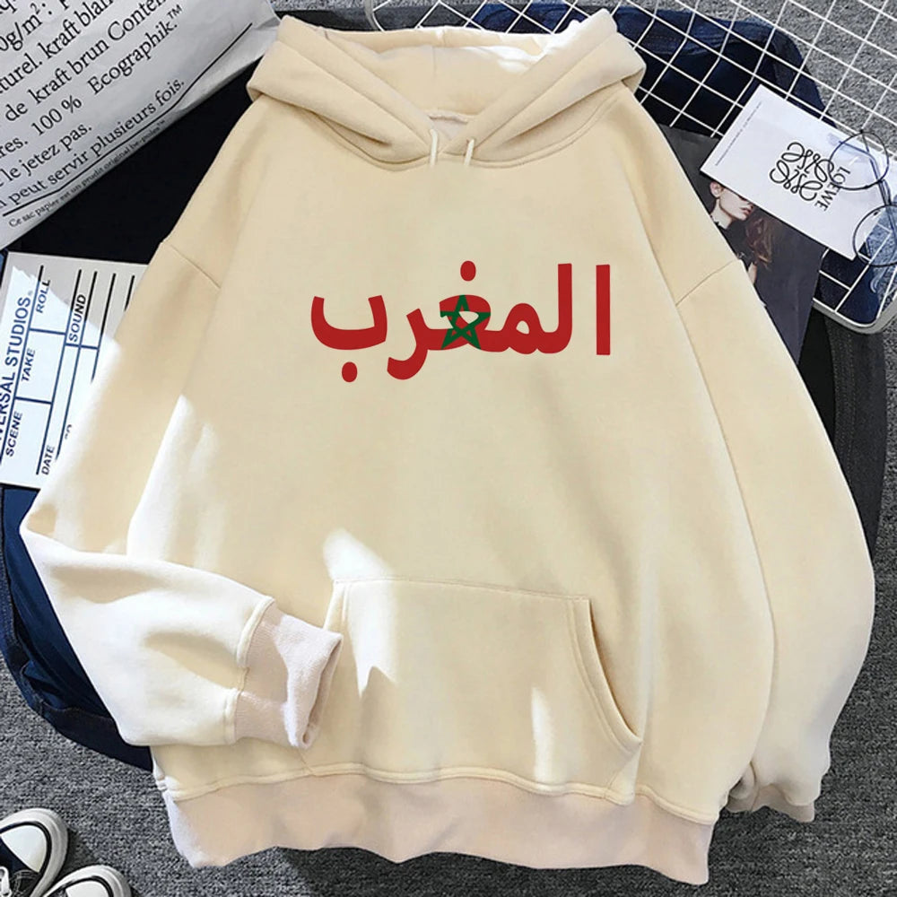 Maroc Morocco hoodies women harajuku Kawaii graphic pulls women japanese sweater