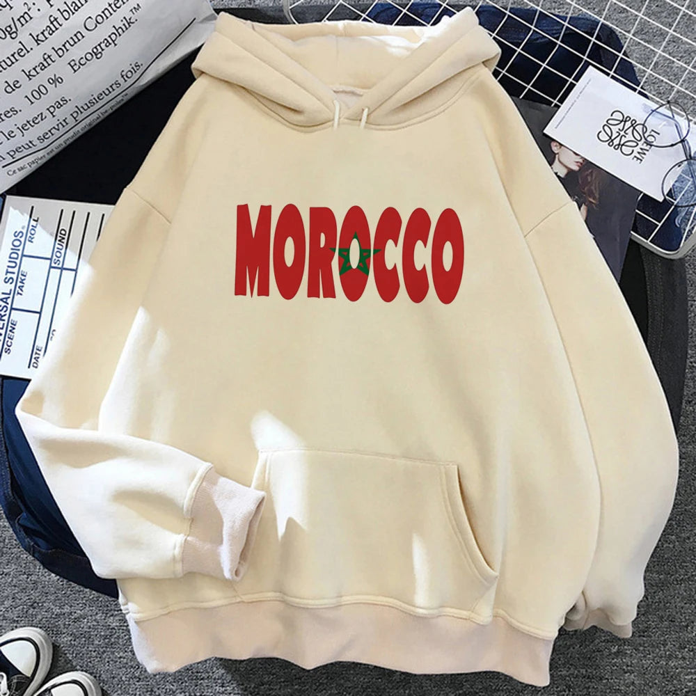 Maroc Morocco hoodies women harajuku Kawaii graphic pulls women japanese sweater