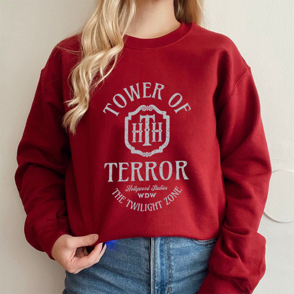 Tower of Terror Retro Sweathirts Tower Hotel Shirt Studios Shirts WDW Tshirt Unisex Vintage Graphic Sweatshirt Hoodies