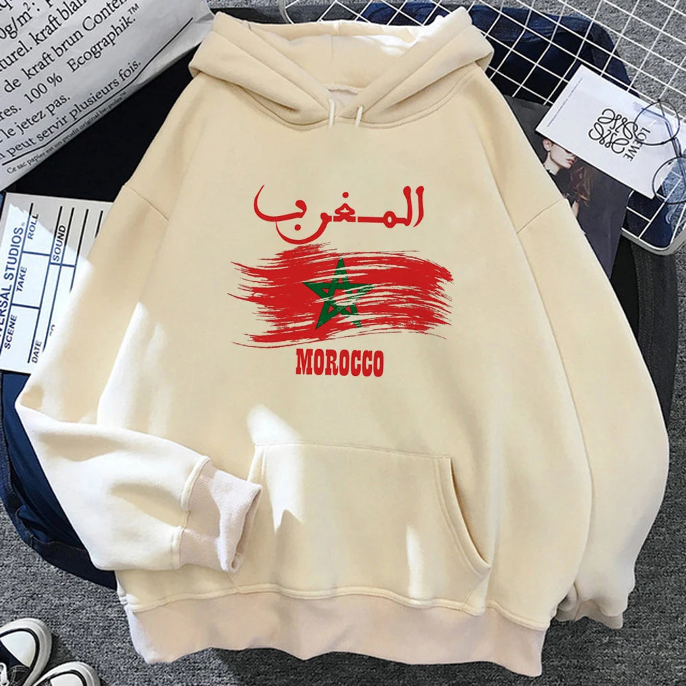 Maroc Morocco hoodies women harajuku Kawaii graphic pulls women japanese sweater