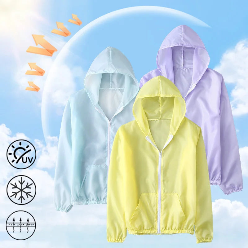 Women Quick-dry Anti Uv Shirt Sweatshirt Sun Protection Tops Hoodie Coat Summer Sunscreen Ultra-thin Breathable Solid Color Coat