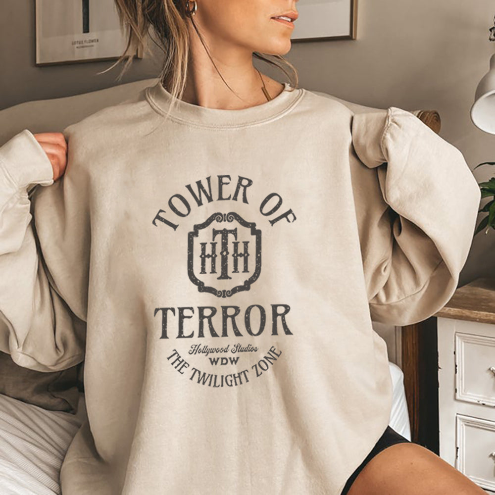 Tower of Terror Retro Sweathirts Tower Hotel Shirt Studios Shirts WDW Tshirt Unisex Vintage Graphic Sweatshirt Hoodies