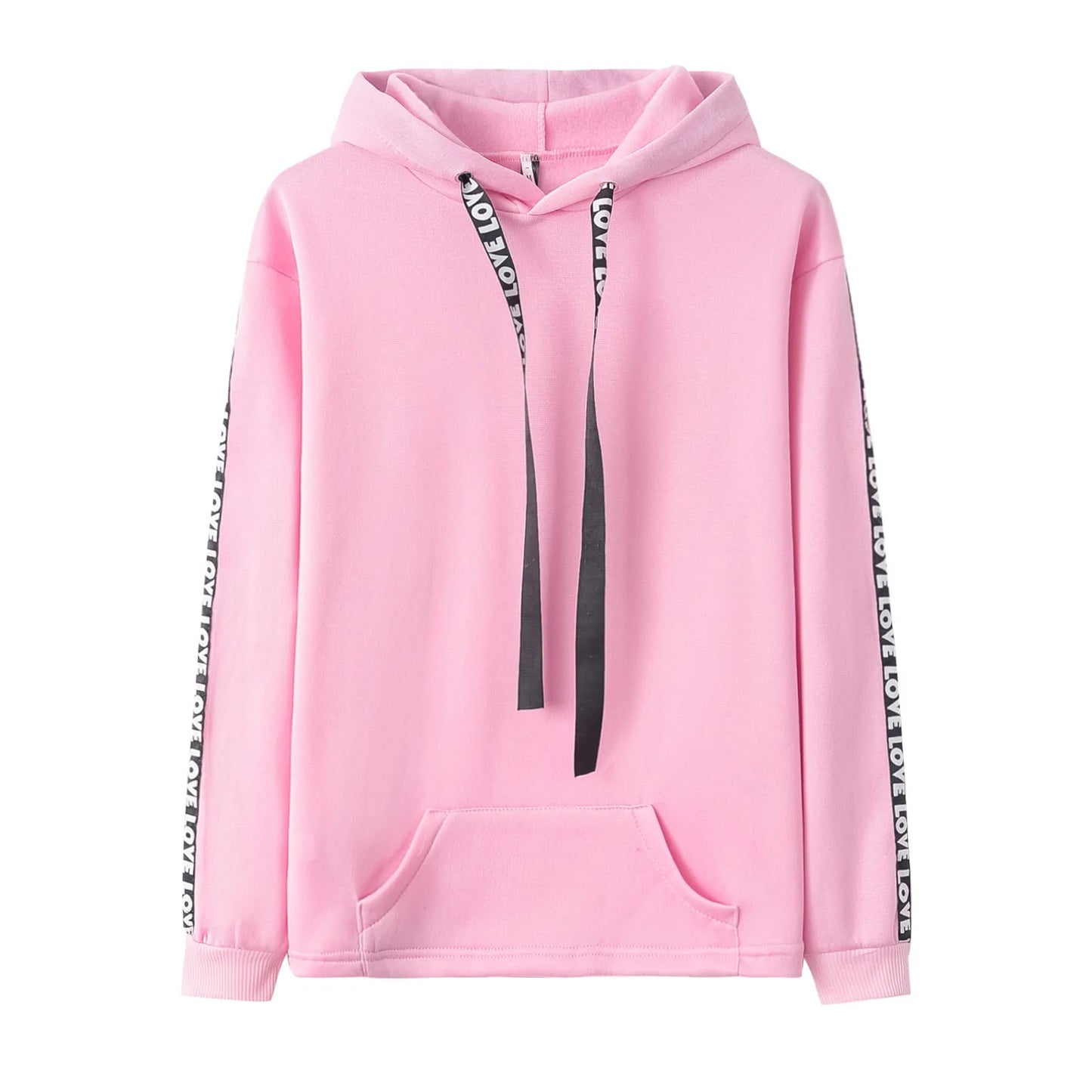 Pullovers Hoodies Women Fashion Cheap Drawstring Loose Thin Letters Ribbon sweatshirt Female Streetwear Dropshipping  ZXP9512