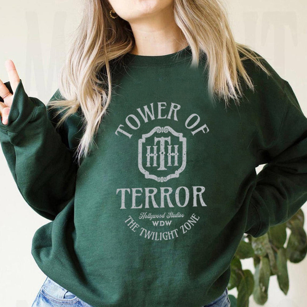 Tower of Terror Retro Sweathirts Tower Hotel Shirt Studios Shirts WDW Tshirt Unisex Vintage Graphic Sweatshirt Hoodies