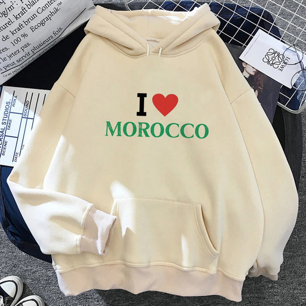 Maroc Morocco hoodies women harajuku Kawaii graphic pulls women japanese sweater